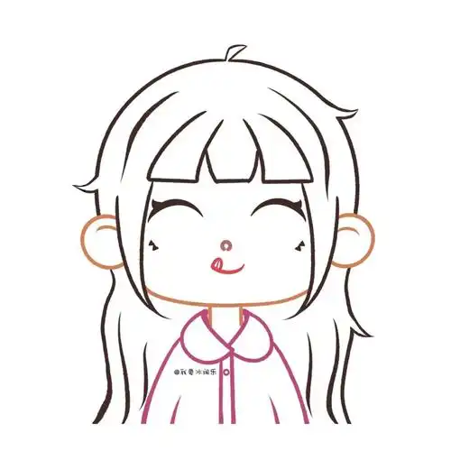 炒鸡qqq版女生头像附线稿