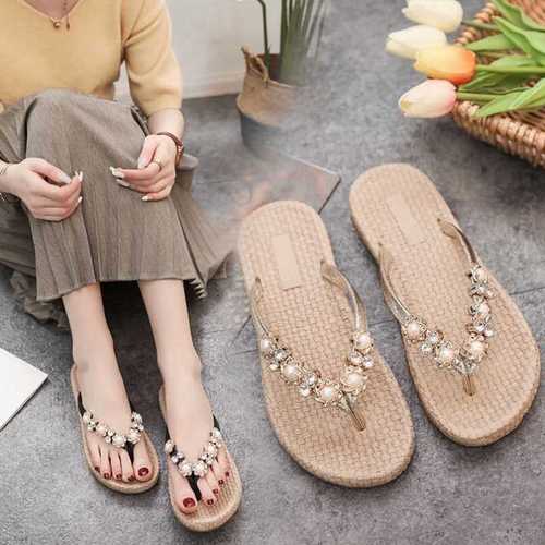 凉拖鞋女2021新款潮夏季网红韩版女士人字拖百搭外穿沙滩平底拖女