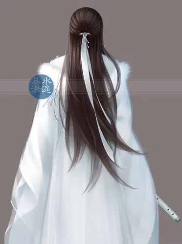 原创作品:白衣男子背影