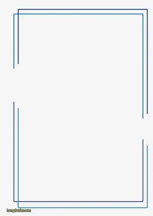 带有蓝色线条装饰的简单a4可打印纸张边框下载