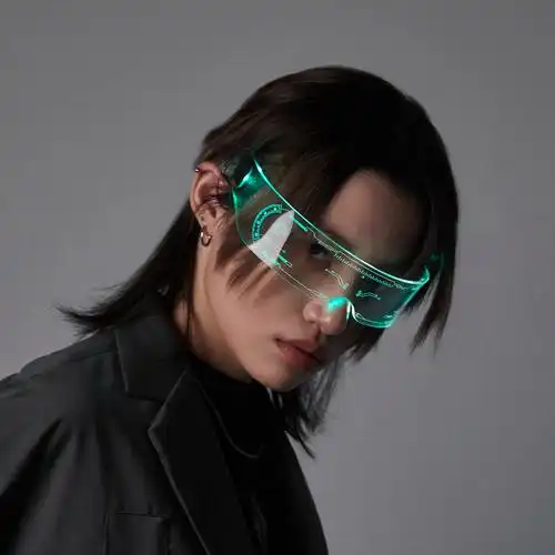 眼镜赛博朋克未来科技发光护目科幻led蹦迪太阳眼镜