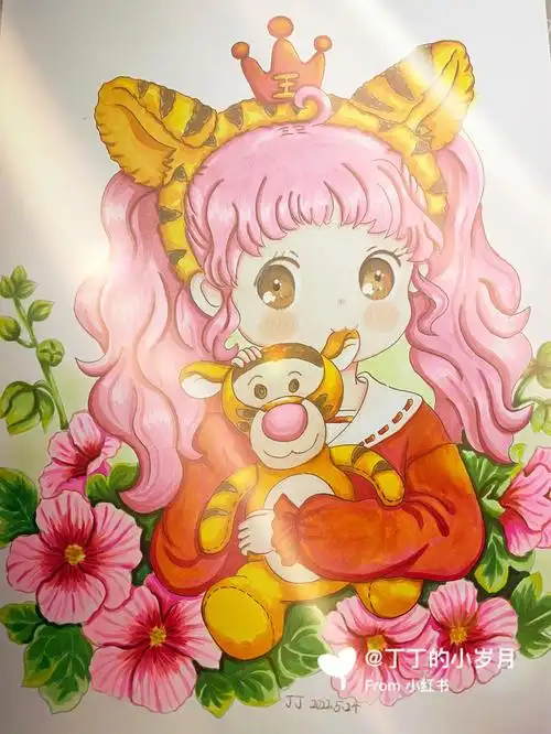 马克笔临摹可爱女生