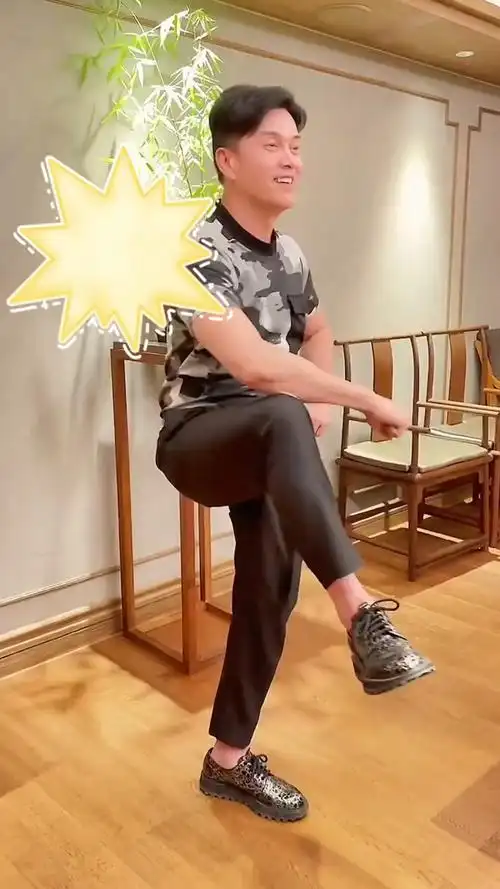 挑战空气二郎腿帮你细腰收腹瘦腿