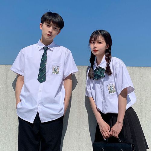 dk男女班服毕业季学院潮流中袖宽松短袖制服学生校服