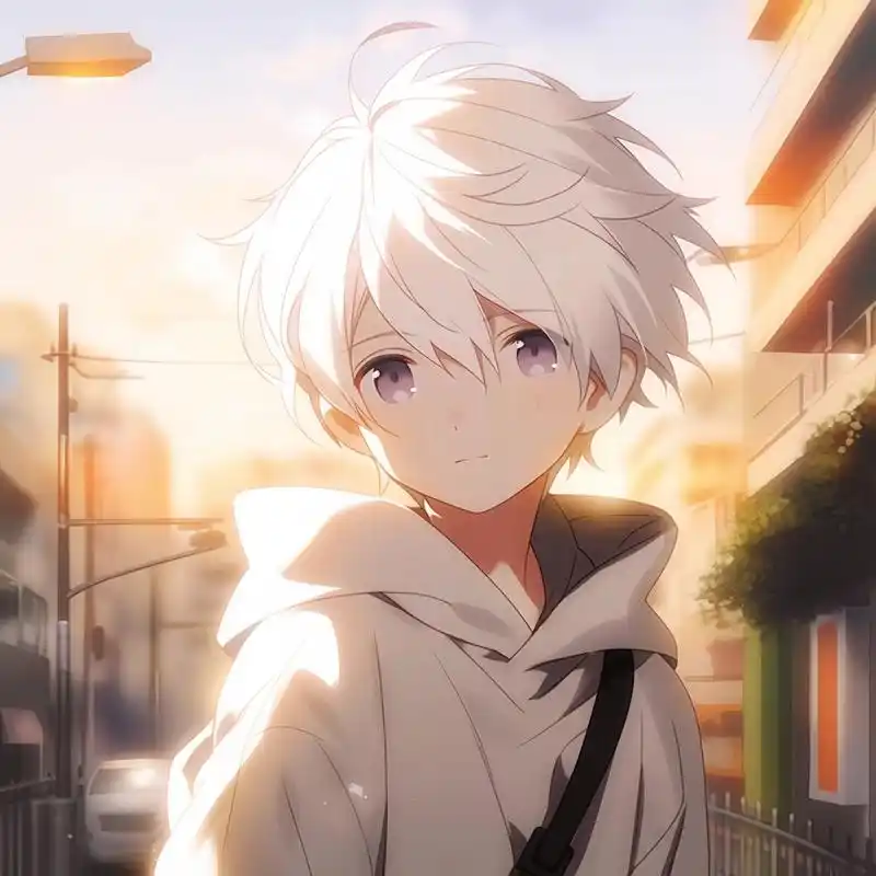 动漫头像|白发男头1.