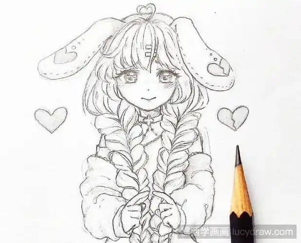 动漫人物铅笔画手绘,一组漫画作品欣赏-露西学画画