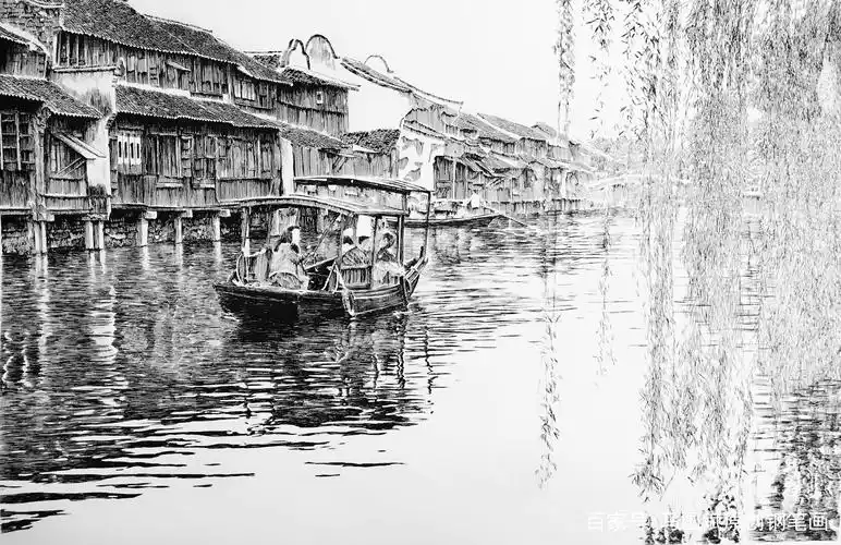 钢笔下的江南水乡古镇,美伦美焕!