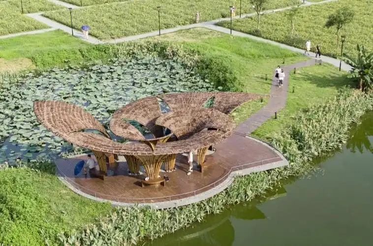 风景园林优秀设计案例8花海竹亭