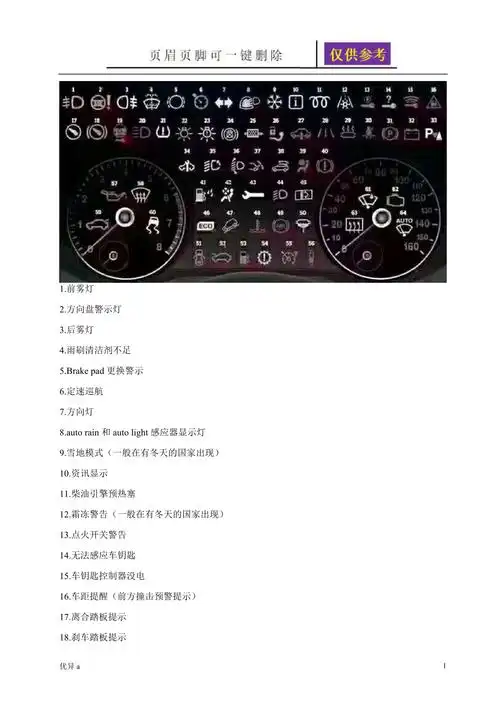 汽车仪表盘图标全解稻谷书苑