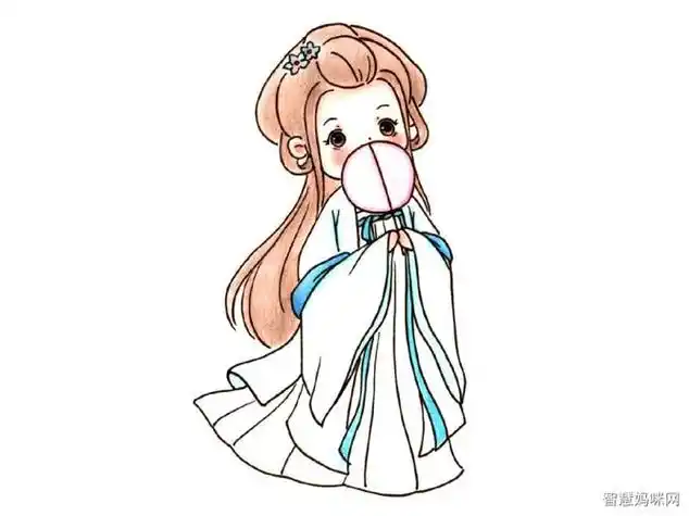 仙女简笔画步骤彩色图片十二星座人物简笔画铅笔画动漫女生古风二次元