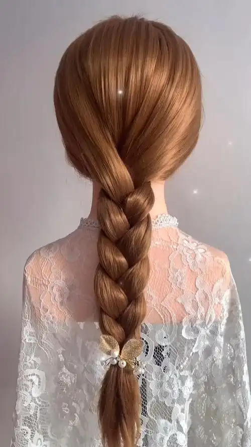 要上热门#零基础入门教程,基础三股辫编发 零基础三股辫教程 日常编发