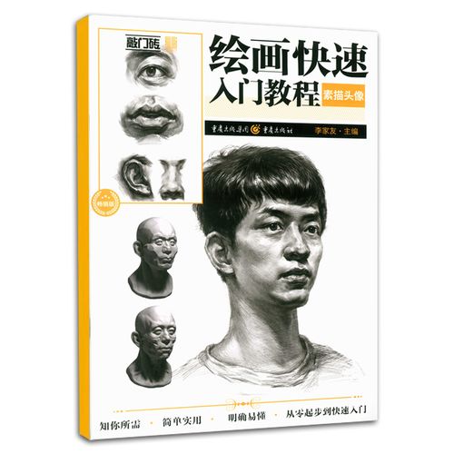 李家友主编 重庆出版社 肖像画 素描技法 步骤讲解 局部训练 临摹解析