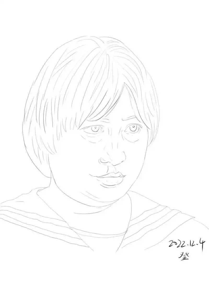 板绘作品.#人物肖像 #画个头像 #美术老师 #创作灵感 # - 抖音