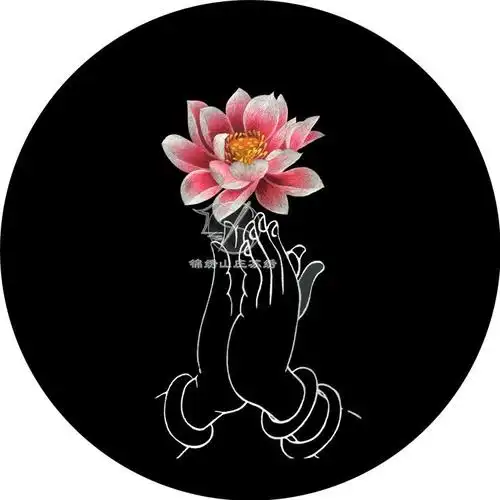 刺绣扇子diy套件禅意圆扇佛手莲花苏绣双面苏绣