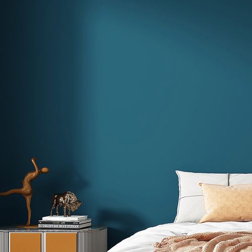 北欧ins风格纯色墙纸卧室客厅电视背景墙无纺布壁纸纳户蓝墙纸