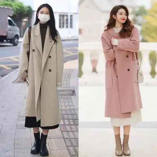 因此,建议大家多尝试内长外短的穿法,用长裙搭配稍短一截的大衣,营造