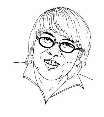 人物头像简笔画台湾歌手张雨生的画法图片