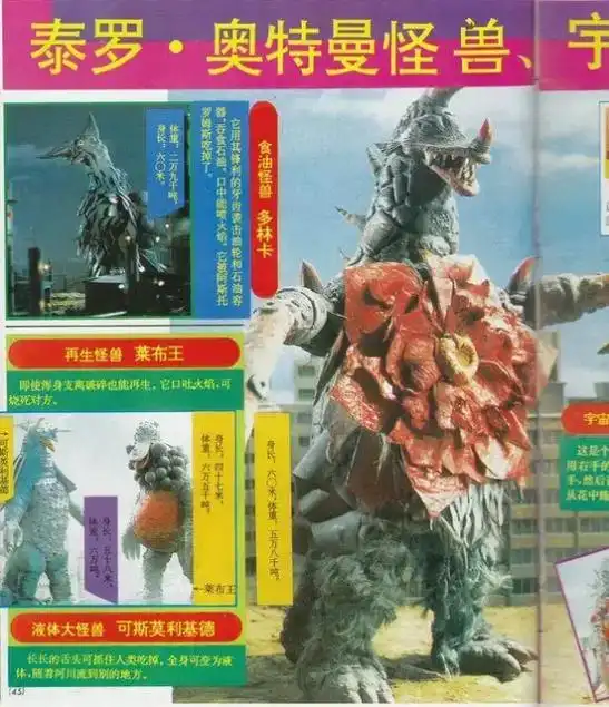 盘点泰罗里的怪兽 - 抖音