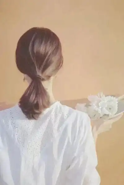 女头,背影,伤感,捧花,回忆