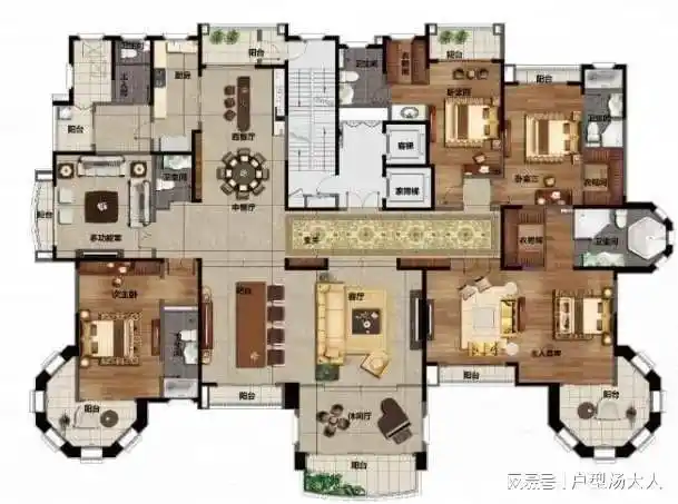 带你解析一套600平方的大平层户型