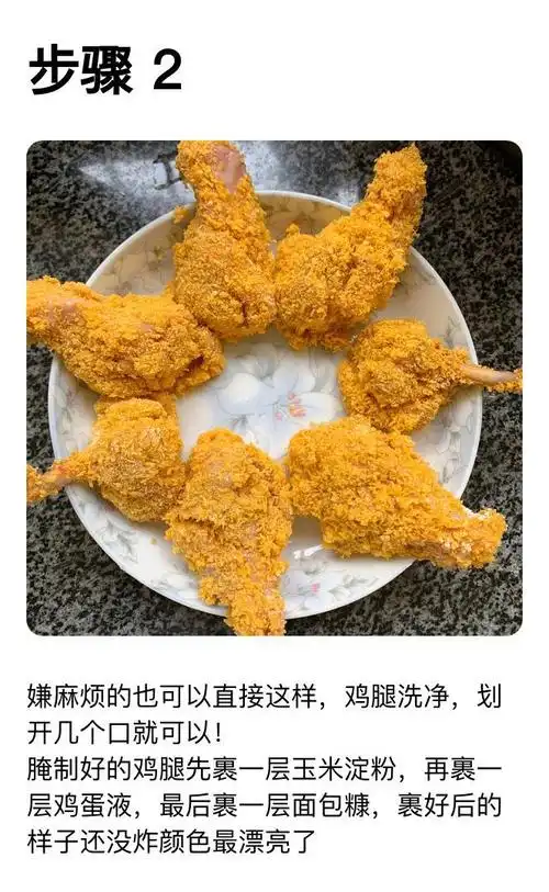 面包糠炸鸡腿