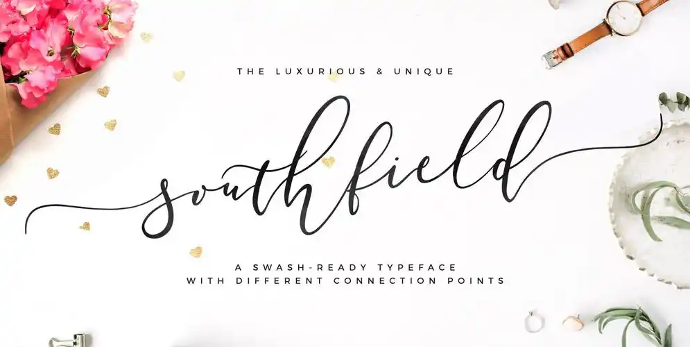 southfield花式飘逸手写连笔英文字体下载