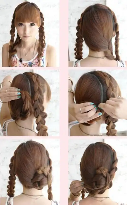 女生自己动手做简单改变 编发 盘发 扎法教程 编发教程 新娘编发 丸子