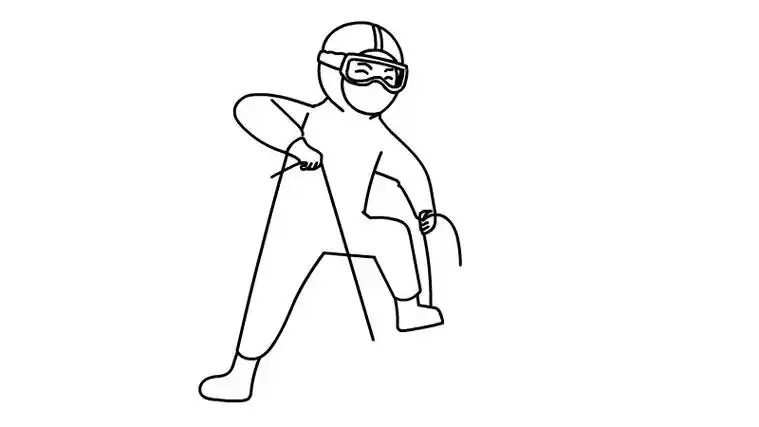 医用防护服简笔画