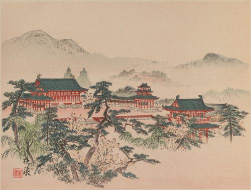 a466【日本】铃木松年等多人平安名胜日本名胜古迹美术电子图库