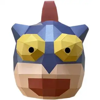 德梵蒂儿童手工面具diy新年动感人纸模可爱头套成人手diy儿童面具学校