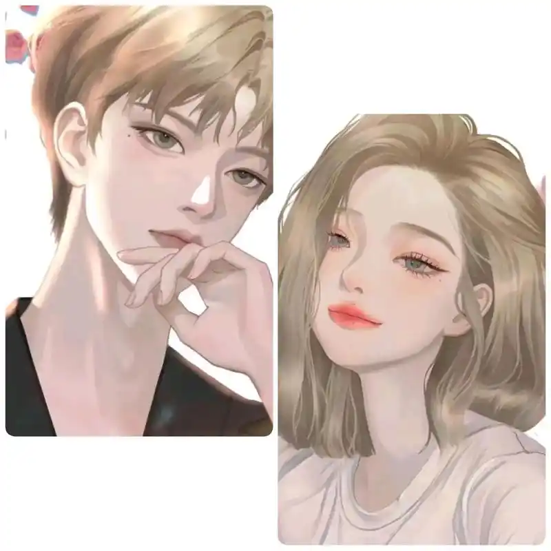 情侣头像一男一女分开图片