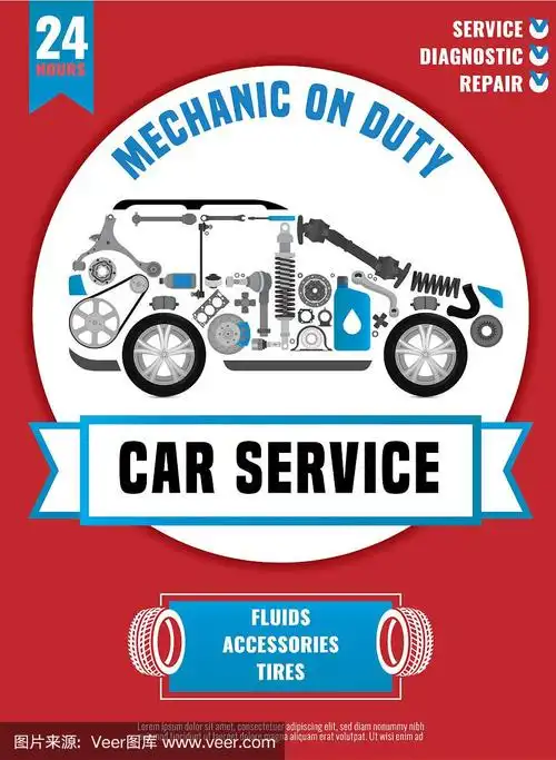 汽车零配件海报