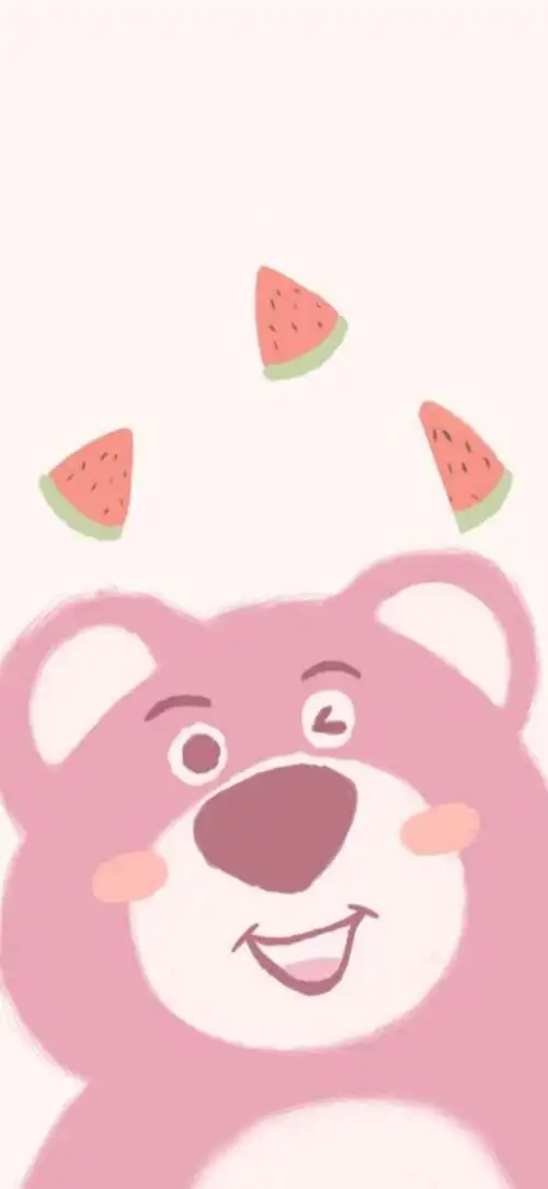 手机壁纸粉红熊