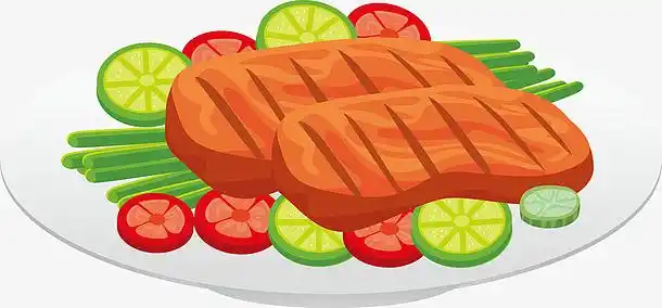 矢量美食拼盘装饰图案