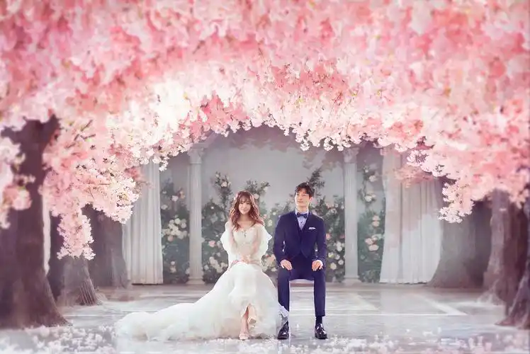 吾爱视觉摄影的婚纱摄影作品《白纱室内实景》