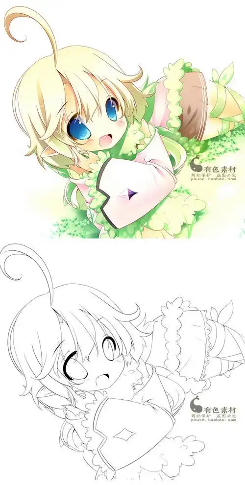 笔画设计参考素材二次元q版萌图简笔画简笔画--q版学习溜冰的女孩画法