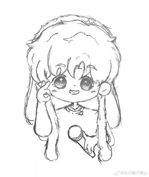 贺峻霖第一次画 不太会但想试试04#贺峻霖