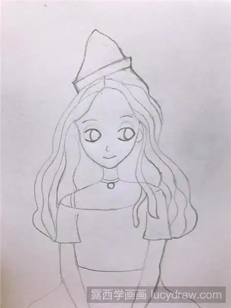 教你画一个戴小红帽的女孩-露西学画画