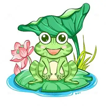 青蛙荷叶荷花插画素材psdpng荷花青蛙荷叶池塘psdjpg荷花青蛙背景psd