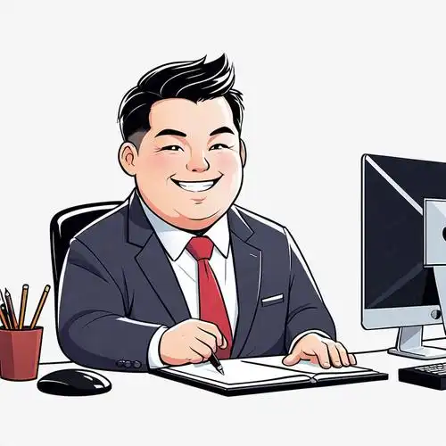 职业头像男律师公正之光专属手绘卡通头像