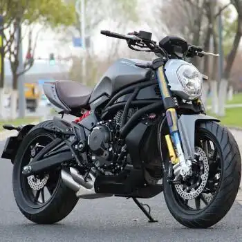 摩托车大排量复古街车太子巡航大排量机车 灰色