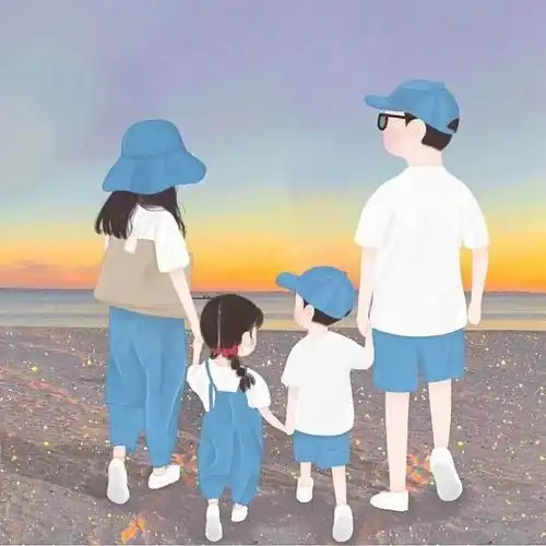 一家四口亲子头像