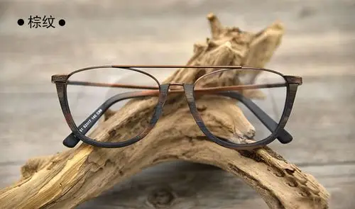 下半框眼镜框复古框架日式 倒半框镜架双梁黑色 近视平光镜蛤蟆镜