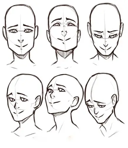 动漫人物头部素材适合练表情和角度