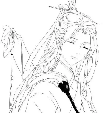 黑白线稿/橡皮章素材/魔道祖师/动漫/晓星尘