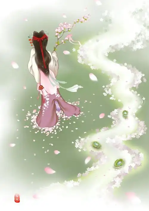 落花流水图片古风(4)_唯美图片