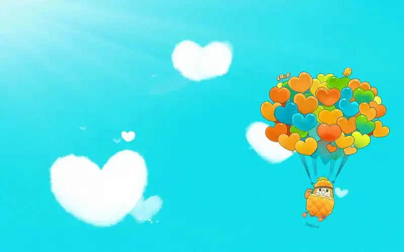 这套可爱手绘卡通男孩keeny宽屏电脑桌面壁纸是美桌网win4000.com为你