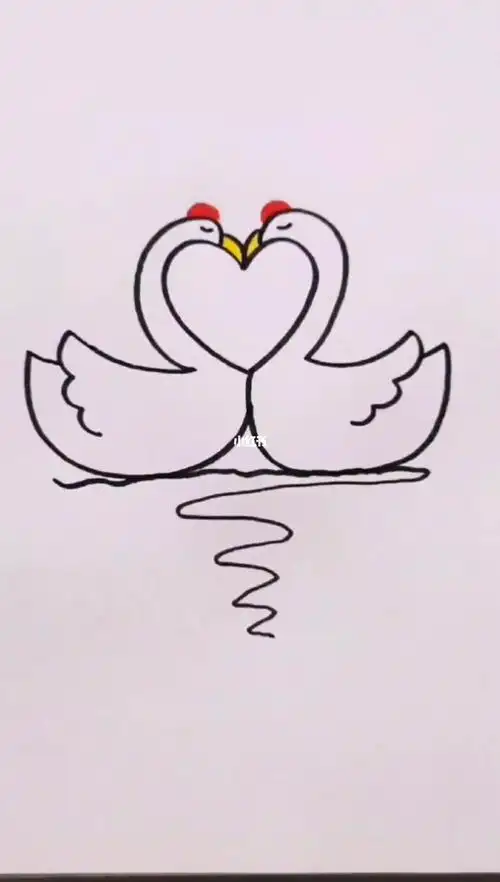 简笔画小白鹅