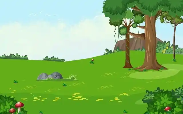 的森林大自然森林插画星空 星星 闪光 明星  星空 太空 空间  风景