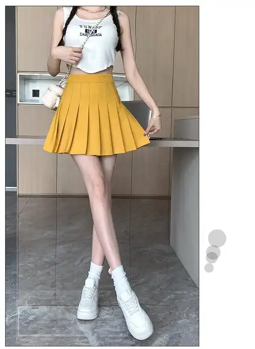 实拍西装面料2024大码女装新款春夏装胖妹妹简约百搭百褶裙半身